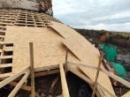 Ремонтные работы по восстановлению купола и крыши Собора после пожара в Кылтовском монастыре